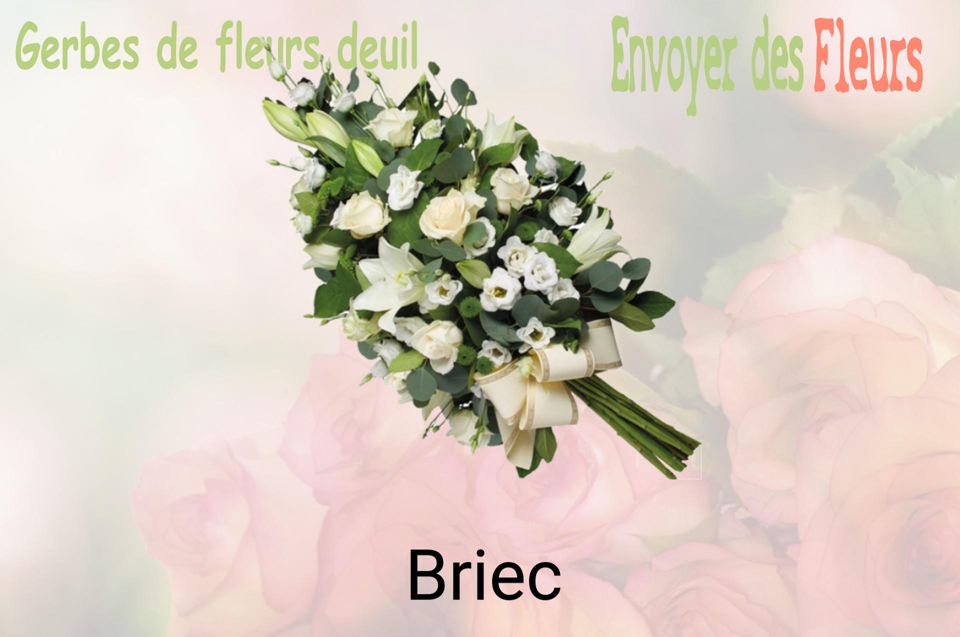 Gerbe de fleurs de deuil livrée à Briec